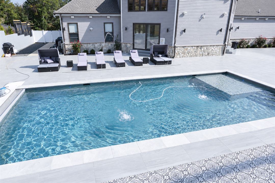 The pool from the steps, The Main Villa