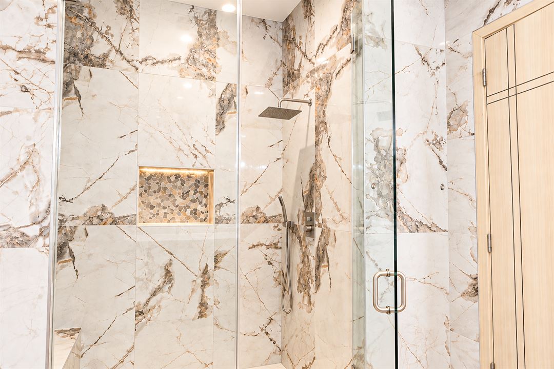 The marble shower, The Main Villa